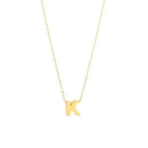 14K GOLD K INITIAL NECKLACE